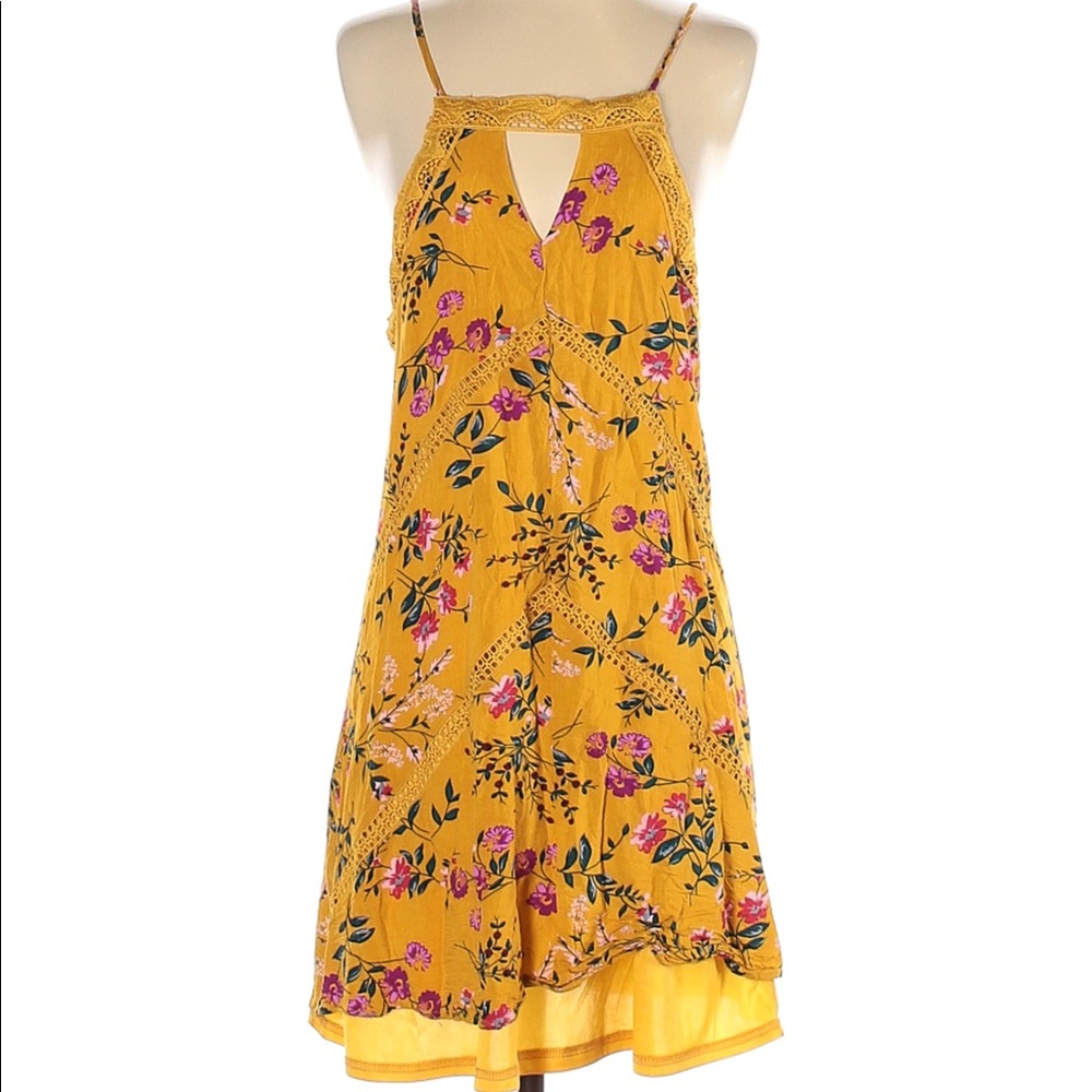 Blue Rain yellow floral summer dress